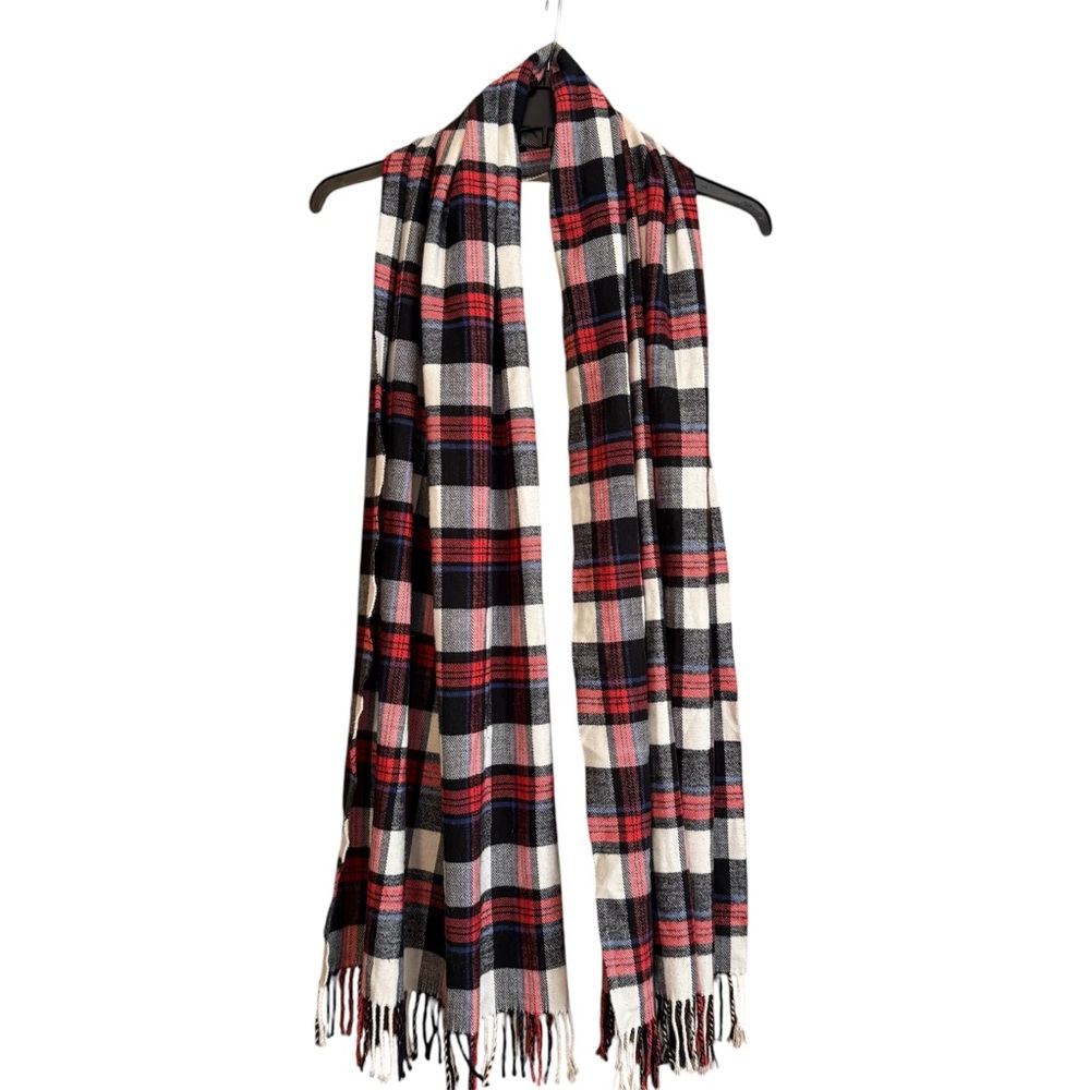 Checkered/plaid print scarf